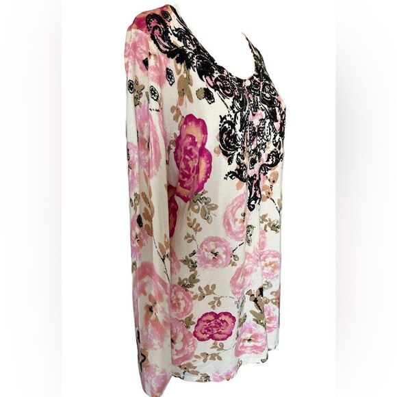 Lightweight Leo Guy Beaded and Sequin Cardigan Size M/L (French 6) - Picture 3 of 12